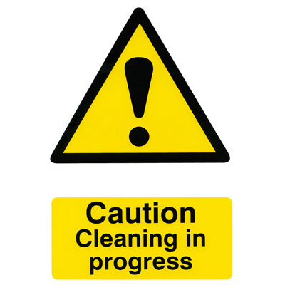 CAUTION CLEANING IN PROGRESS
