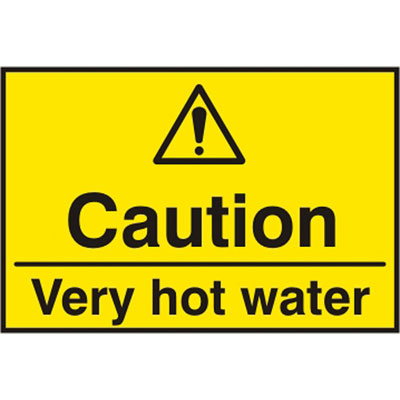 CAUTION HOT WATER SAV