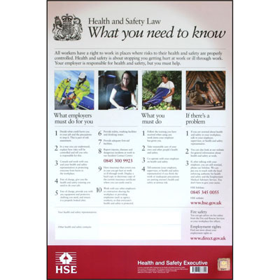 HEALTH & SAFETY LAW POSTER