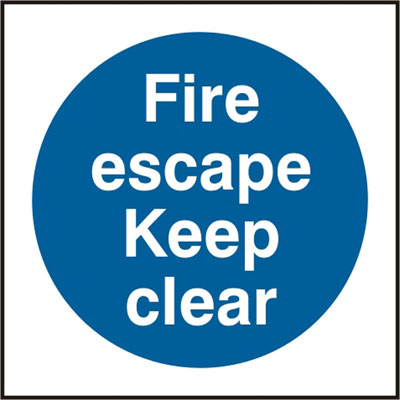 FIRE ESCAPE KEEP CLEAR SAV